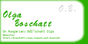 olga boschatt business card